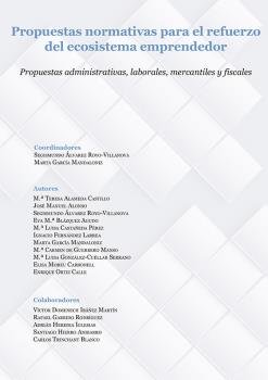 Propuestas normativas para el refuerzo del ecosistema emprendedor, de ALVAREZ ROYO-VILLANOVA, SEGISMUNDO | portada del libro