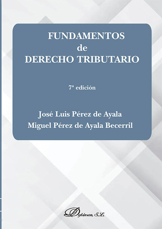 Fundamentos de Derecho Tributario, de PEREZ DE AYALA, JOSE LUIS | portada del libro