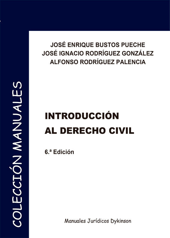INTRODUCCION AL DERECHO CIVIL, de BUSTOS PUECHE, JOSE ENRIQUE | portada del libro