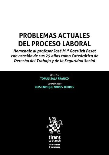 Problemas Actuales del Proceso Laboral, de Sala Franco | portada del libro