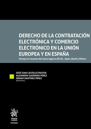 DERECHO DE LA CONTRATACION ELECTRONICA Y COMERCIO ELECTRONICO EN, de CASTELLO PASTOR | portada del libro