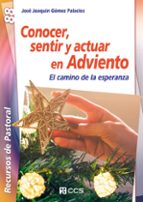 CONOCER, SENTIR Y ACTUAR EN ADVIENTO: EL CAMINO DE LA ESPERANZA, de José Joaquín Gómez Palacios | portada del libro
