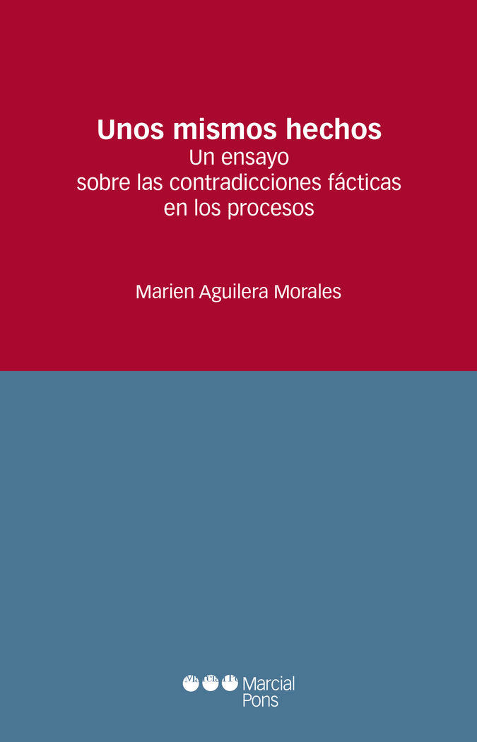 UNOS MISMOS HECHOS. UN ENSAYO SOBRE LAS CONTRADICCIONES EN LOS JUICIOS DE HECHO, de AGUILERA MORALES, MARIEN | portada del li