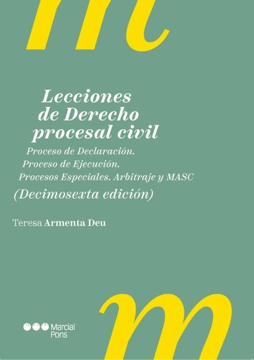 LECCIONES DE DERECHO PROCESAL CIVIL, de ARMENTA DEU, Mª TERESA | portada del libro