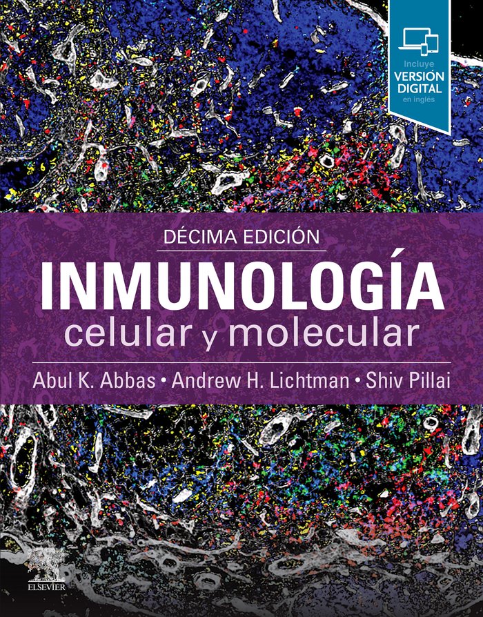 INMUNOLOGIA CELULAR Y MOLECULAR 10ª ED, de ABBAS | portada del libro