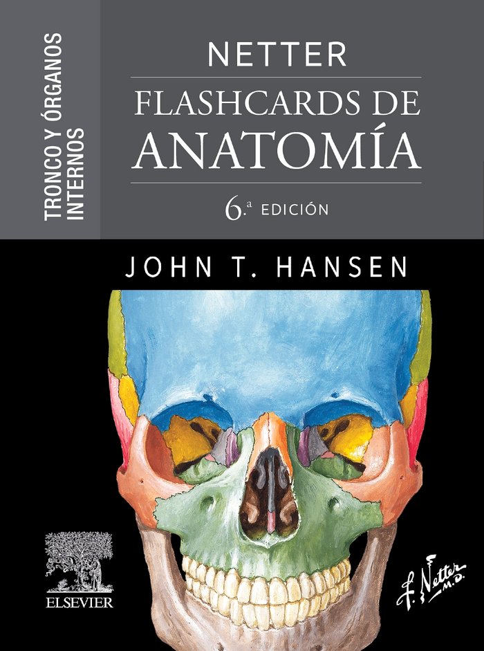 NETTER FLASHCARDS DE ANATOMIA TRONCO Y ORGANOS INTERNOS 6ª E, de HANSEN | portada del libro
