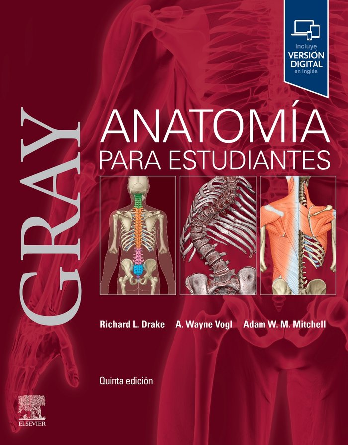 GRAY ANATOMIA PARA ESTUDIANTES 5ª ED, de DRAKE | portada del libro