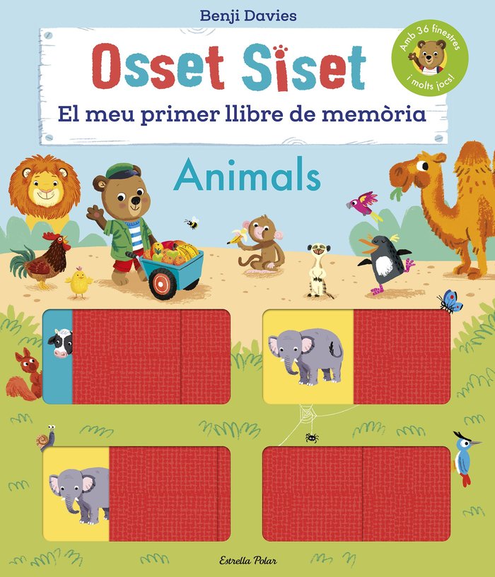 OSSET SISET EL MEU PRIMER LLIBRE DE MEMORIA ANIMALS, de BENJI DAVIES | portada del libro