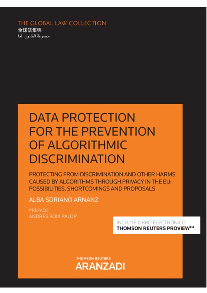 Data protection for the prevention of algorithmic discrimination | portada del libro