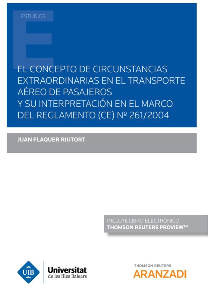 CONCEPTO DE CIRCUNSTANCIAS EXTRAORDINARIAS TRANSPORTE AEREO, de FLAQUER RIUTORT,JUAN | portada del libro