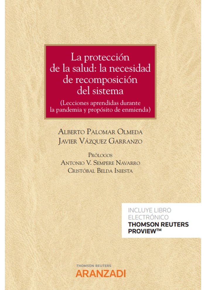 PROTECCION DE LA SALUD LA NECESIDAD DE RECOMPOSICION DEL S, de PALOMAR OLMEDA,ALBERTO | portada del libro