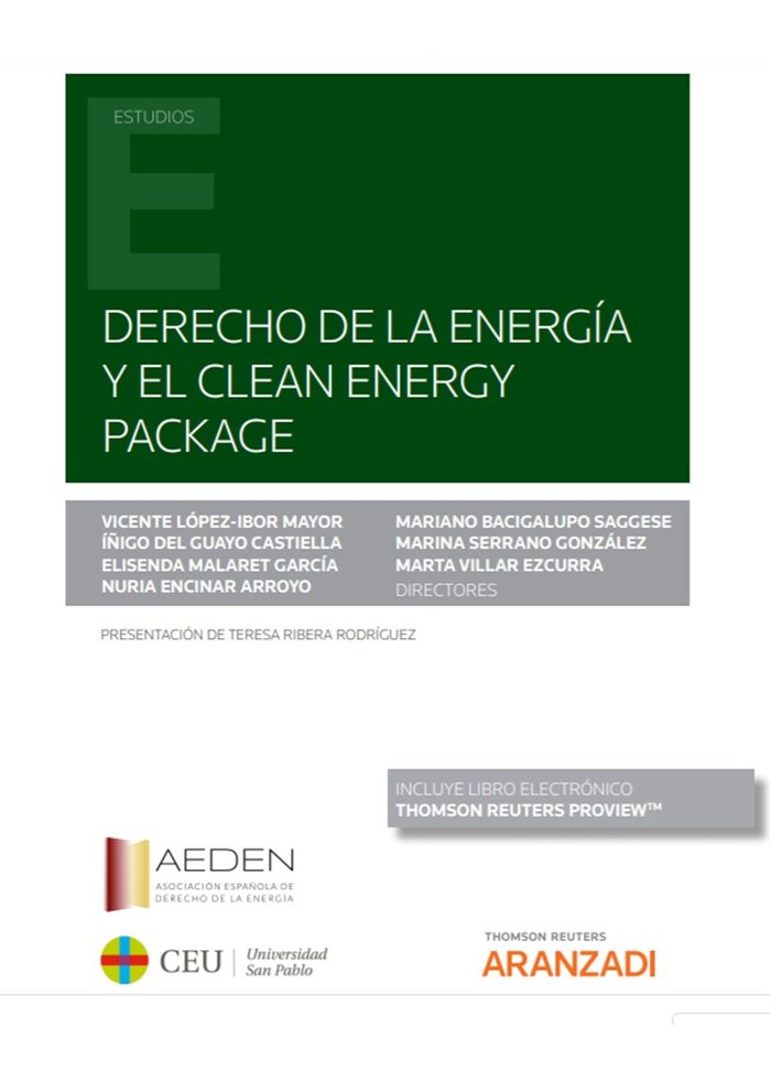 DERECHO DE LA ENERGIA Y CLEAN ENERGY PACKAGE | portada del libro