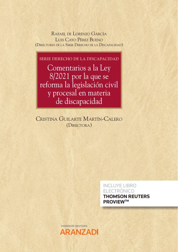 COMENTARIOS A LA LEY 8/2021 POR LA QUE SE REFORMA LA LEGISLA, de CRISTINA A GUILARTE MARTIN-CALERO DIRECT | portada del libro