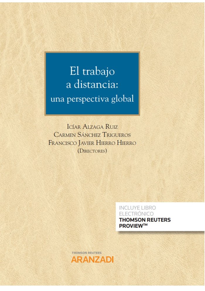 Trabajo a distancia, El:, de CARMEN SANCHEZ TRIGUEROS DIRECTOR | portada del libro