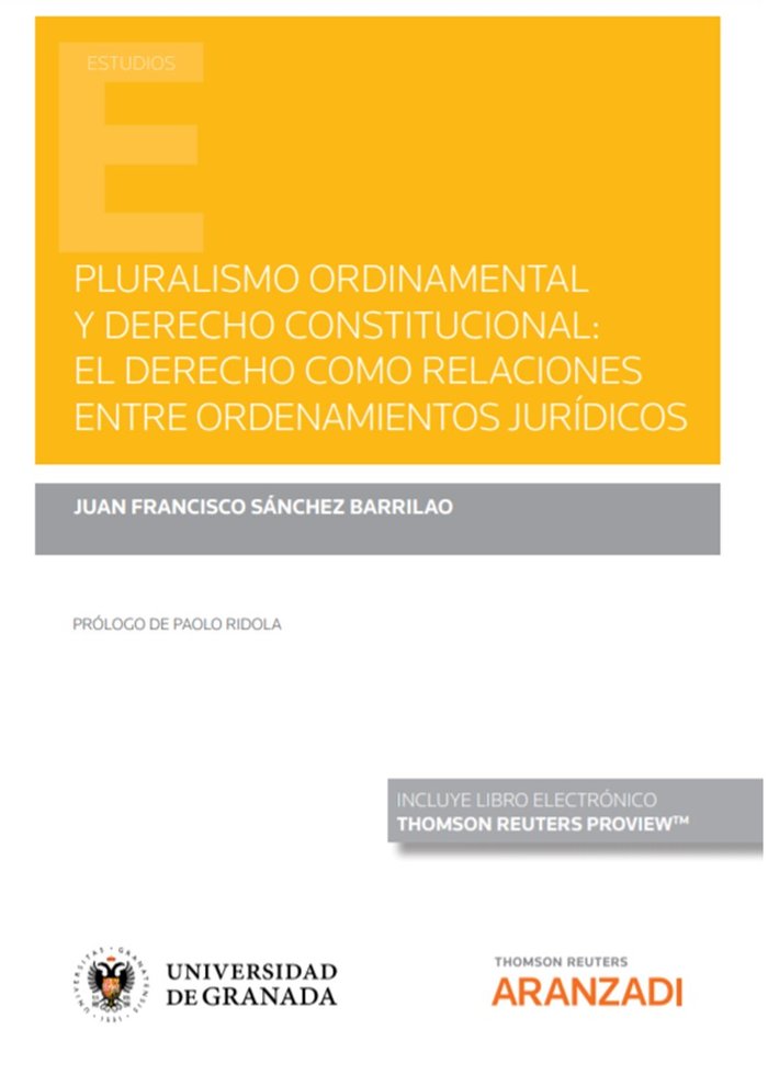 PLURALISMO ORDINAMENTAL Y DERECHO CONSTITUCIONAL: | portada del libro