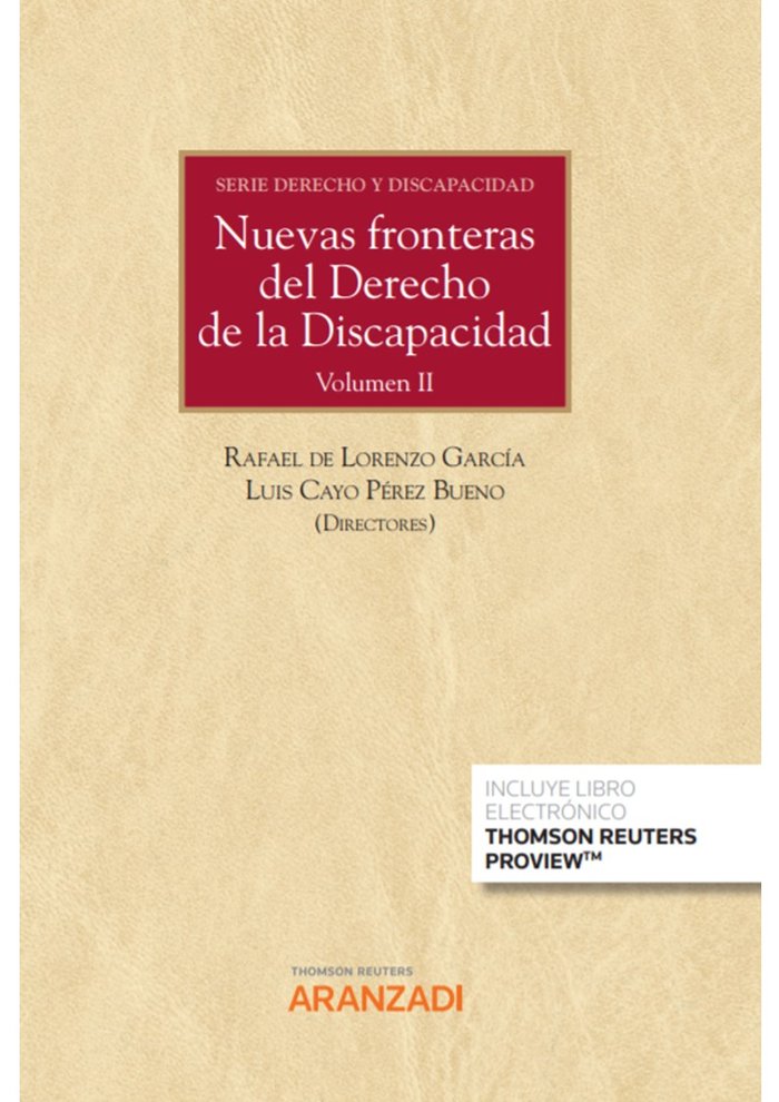 Nuevas fronteras del derecho de la discapacidad. | portada del libro