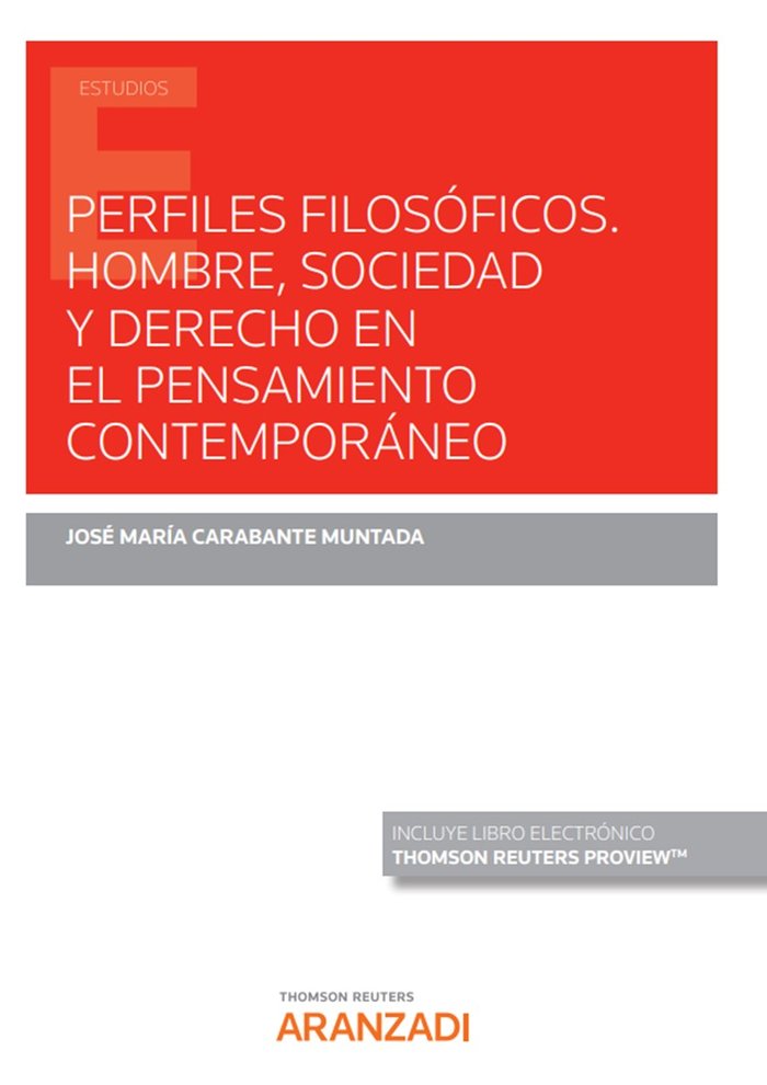 PERFILES FILOSOFICOS HOMBRE SOCIEDAD Y DERECHO EN EL PENSAM, de JOSE Mª CARABANTE MUNTADA | portada del libro