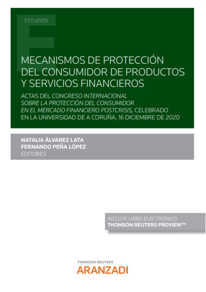 MECANISMOS DE PROTECCION DEL CONSUMIDOR DE PRODUCTOS Y SERVI | portada del libro