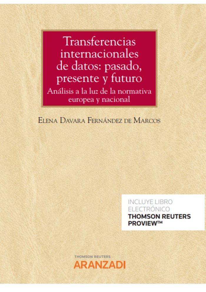 Transferencias internacionales de datos:, de DAVARA FERNANDEZ,ELENA | portada del libro