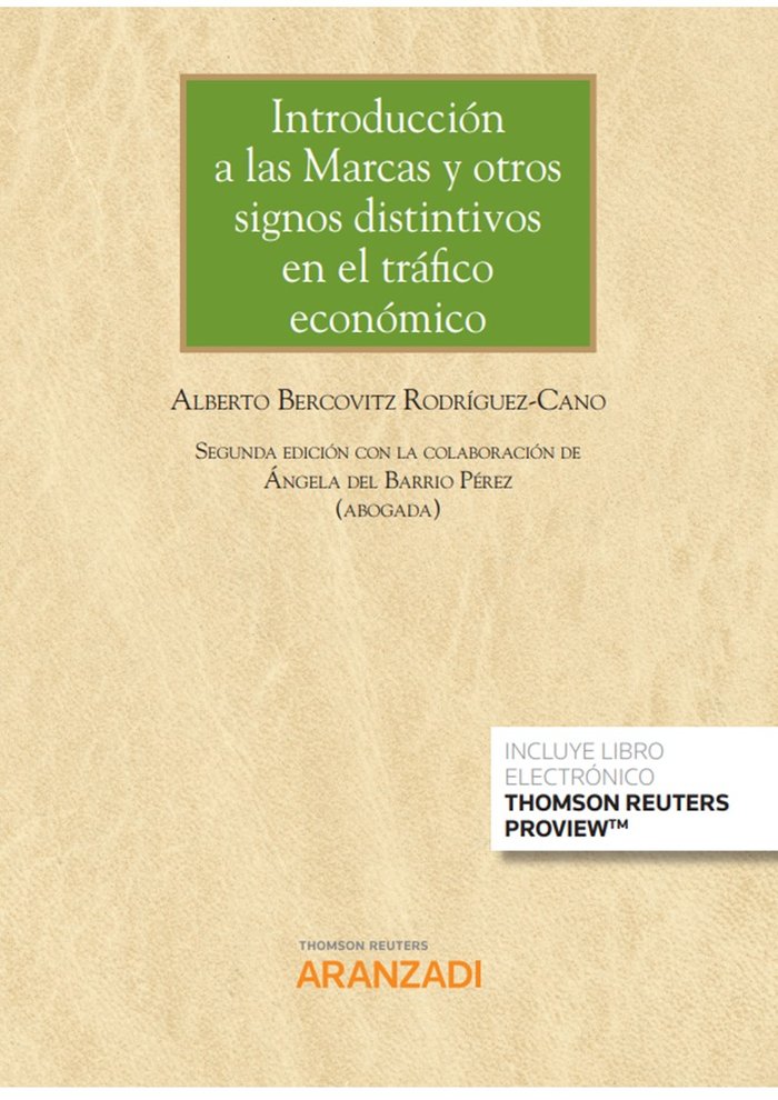 INTRODUCCION A LAS MARCAS Y OTROS SIGNOS DISTINTIVOS EN EL T, de ALBERTO A BERCOVITZ RODRIGUEZ-CANO | portada del libro