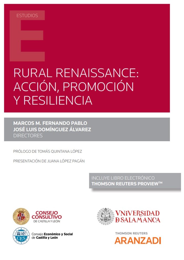 RURAL RENAISSANCE ACCION PROMOCION Y RESILENCIA, de JOSE LUIS DOMINGUEZ ALVAREZ | portada del libro