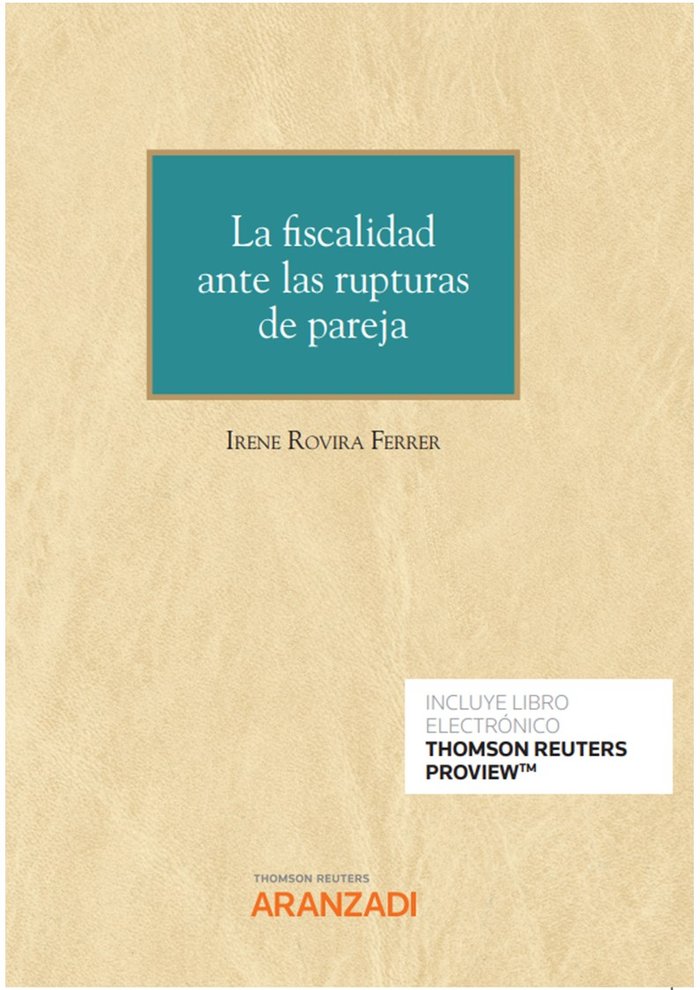 Fiscalidad ante las disoluciones de pareja, La, de IRENE ROVIRA FERRER | portada del libro