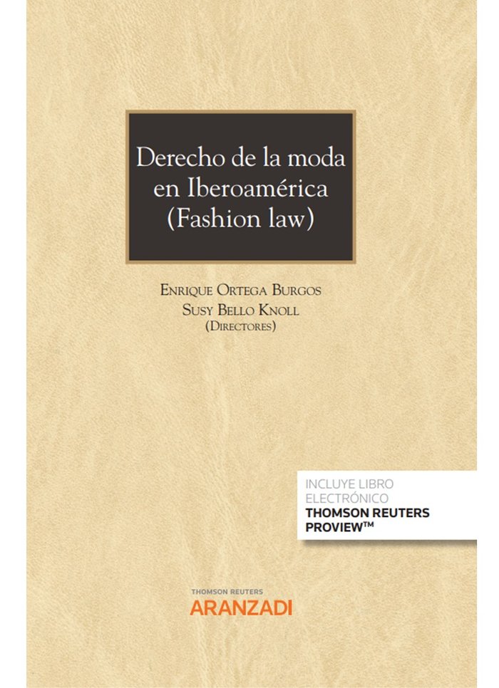 Derecho de la moda en iberoamerica, de ENRIQUE ORTEGA BURGOS | portada del libro
