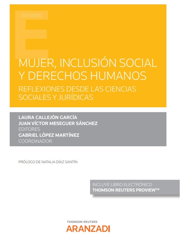 MUJER INCLUSION SOCIAL Y DERECHOS HUMANOS, de GABRIEL LOPEZ MARTINEZ | portada del libro