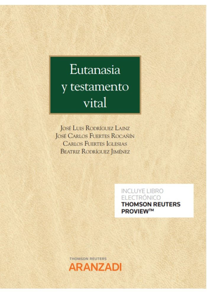 Eutanasia y testamento vital, de BEATRIZ RODRIGUEZ JIMENEZ | portada del libro
