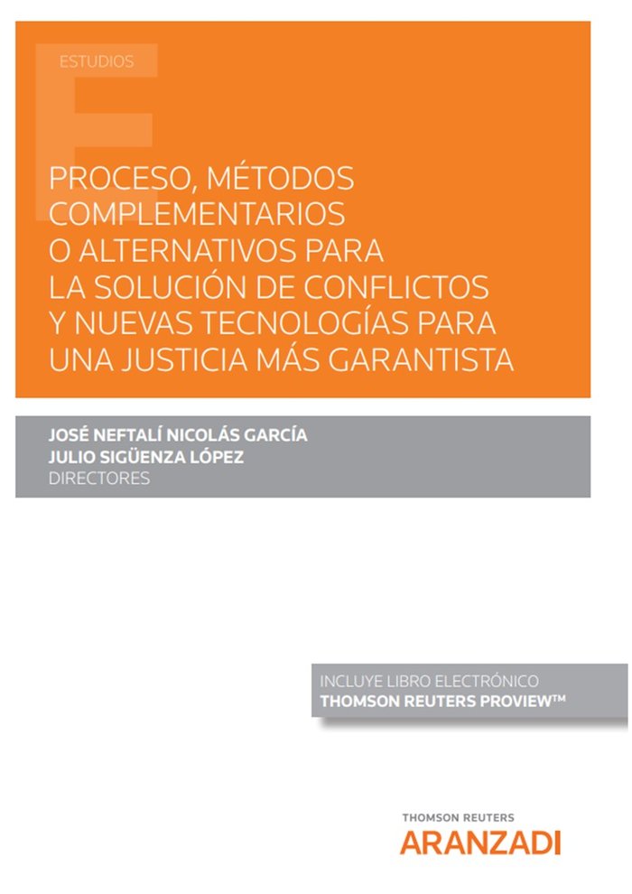 PROCESO METODOS COMPLEMENTARIOS O ALTERNATIVOS PARA LA SOLU, de JOSE NEFTALI NICOLAS GARCIA | portada del libro
