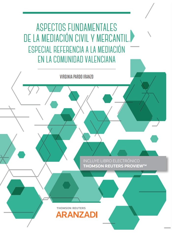 ASPECTOS FUNDAMENTALES DE LA MEDIACION CIVIL Y MERCANTIL ESP, de VIRGINIA PARDO IRANZO | portada del libro