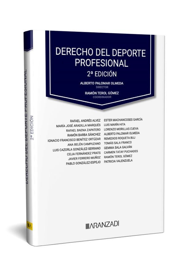 Derecho del deporte profesional, de ALBERTO PALOMAR OLMEDA | portada del libro