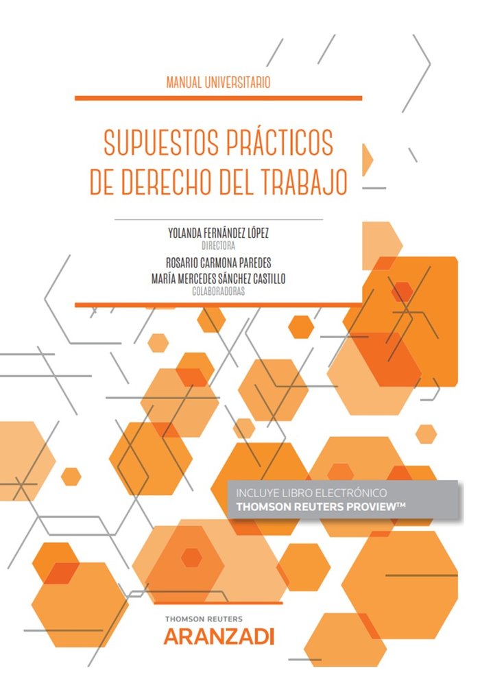 SUPUESTOS PRACTICOS DE DERECHO DEL TRABAJO, de MERCEDES SANCHEZ CASTILLO | portada del libro
