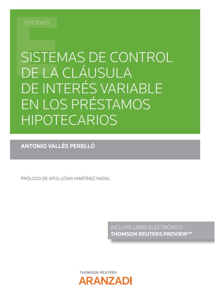 SISTEMA CONTROL CLAUSULA DE INTERES VARIABLE PRESTAMOS, de ANTONIO VALLES PERELLO | portada del libro