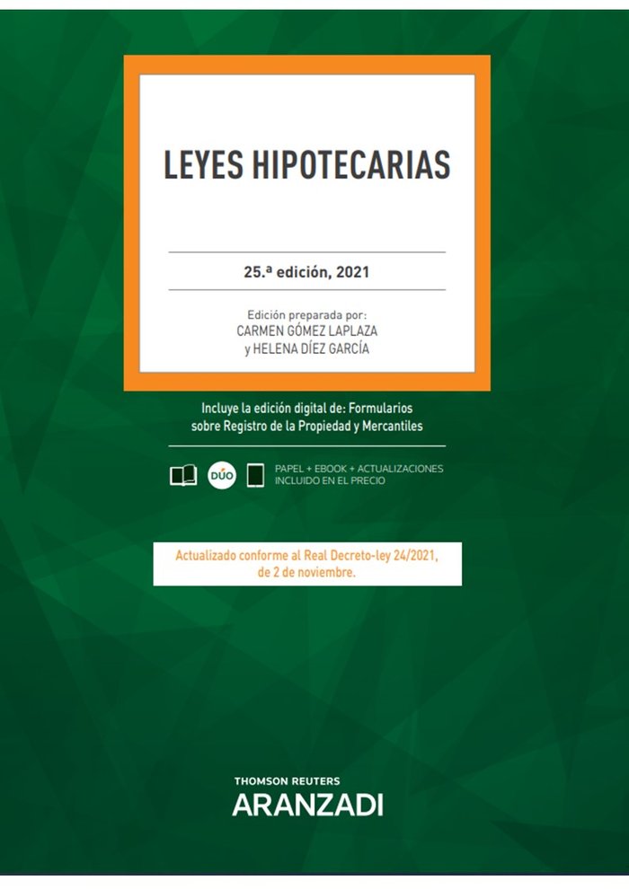 Leyes hipotecarias, de CARMEN GOMEZ LAPLAZA | portada del libro
