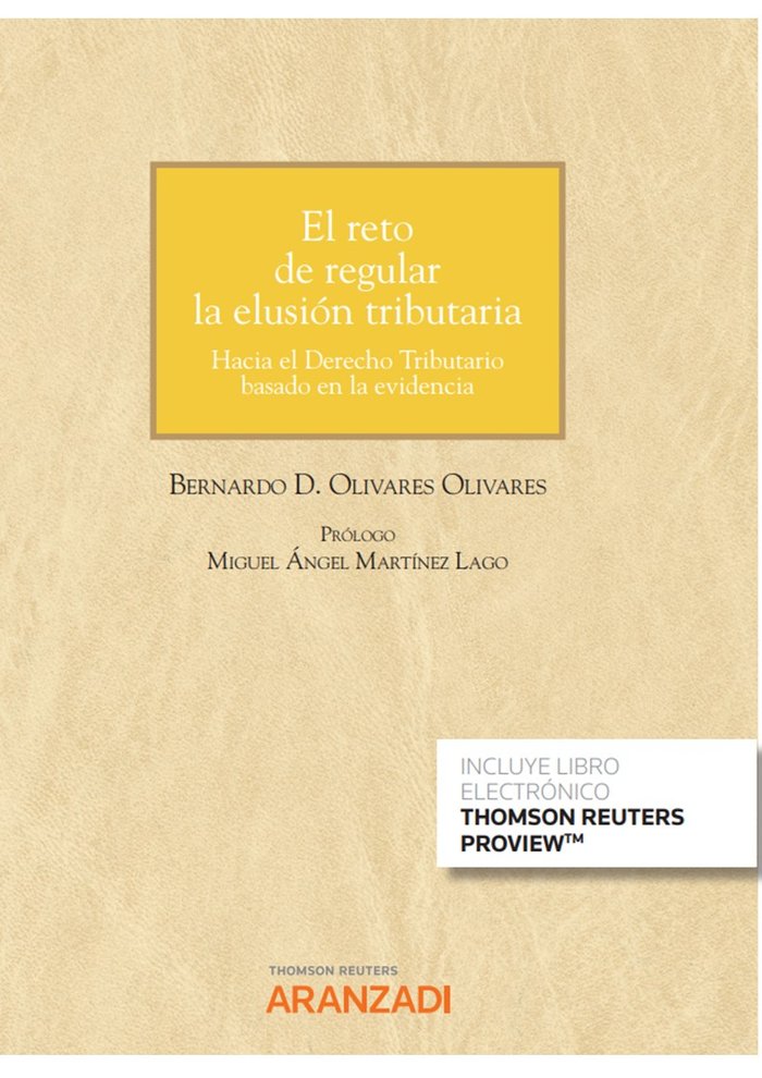 EL RETO DE REGULAR LA ELUSION TRIBUTARIA CUADERNO NUM 4/202, de BERNARDO D OLIVARES OLIVARES | portada del libro
