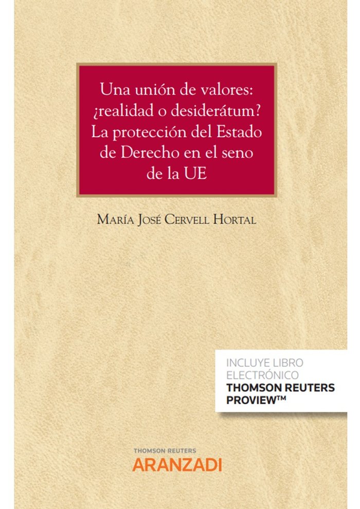 UNA UNION DE VALORES REALIDAD O DESIDERATUM LA PROTECCION, de CERVELL HORTAL,MARIA JOSE | portada del libro