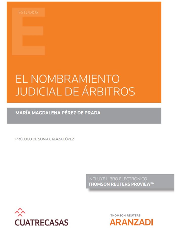 EL NOMBRAMIENTO JUDICIAL DE ARBITROS, de MARIA PEREZ DE PRADA | portada del libro