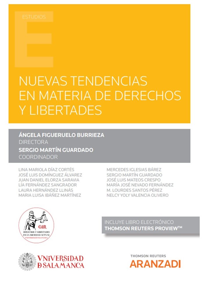 Nuevas tendencias en materia de derechos y libertades (Papel e-book), de ANGELA FIGUERUELO BURRIEZA | portada del libro