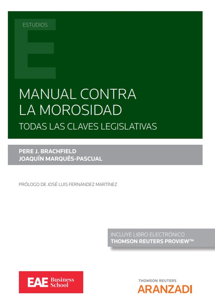 MANUAL CONTRA LA MOROSIDAD, de JOAQUIN MARQUES PASCUAL | portada del libro