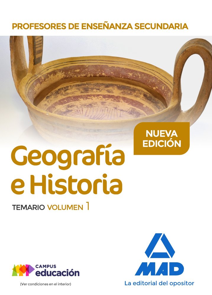 Profesores de Enseñanza Secundaria Geografía e Historia Temario volumen 1, de García Lucas | portada del libro
