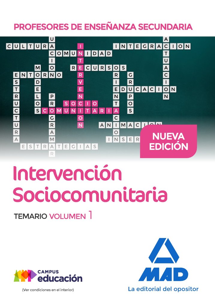 Profesores de Enseñanza Secundaria Intervención Sociocomunitaria. Temario volumen 1, de Ribes Antuña | portada del libro