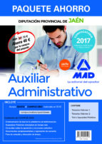 PACK AHORRO AUXILIAR ADMINISTRATIVO 2017 DIPUTACION JAEN PROVINCI, de Varios autores | portada del libro