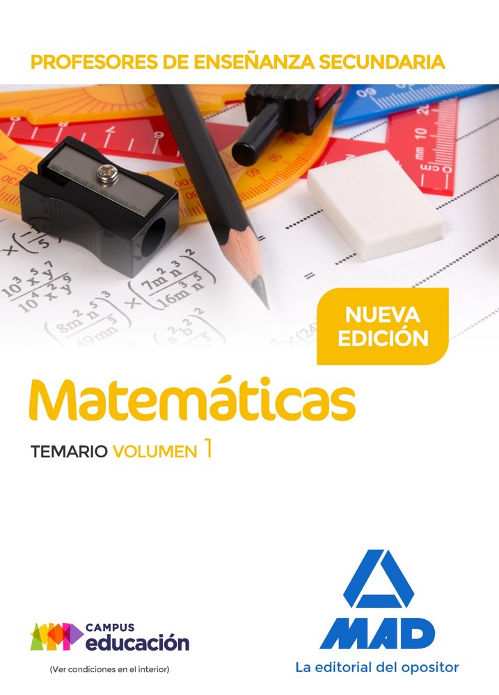 Profesores de Enseñanza Secundaria Matemáticas Temario volumen 1, de García Lucas | portada del libro
