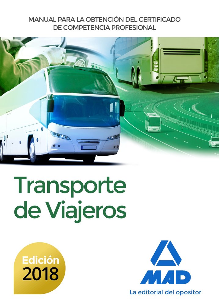 Manual para la Obtención del Certificado de Competencia Profesional de Transporte de Viajeros, de Guillén Velasco | portada d