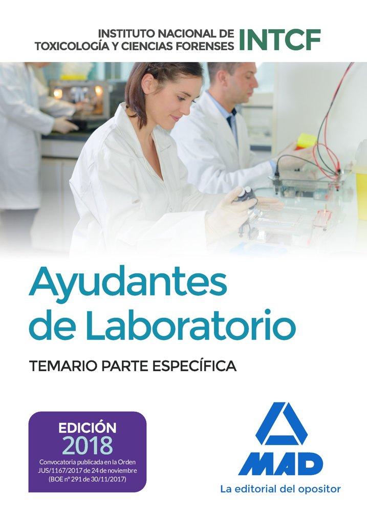 Ayudantes de Laboratorio, del Instituto Nacional de Toxicología y Ciencias Forenses. Temario parte e, de García Bermejo | por