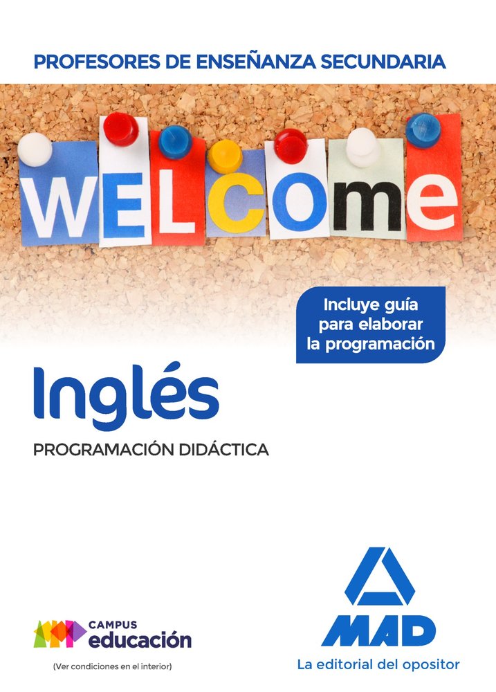 Cuerpo de Profesores de Enseñanza Secundaria Inglés. Programación Didáctica, de González González | portada del libro