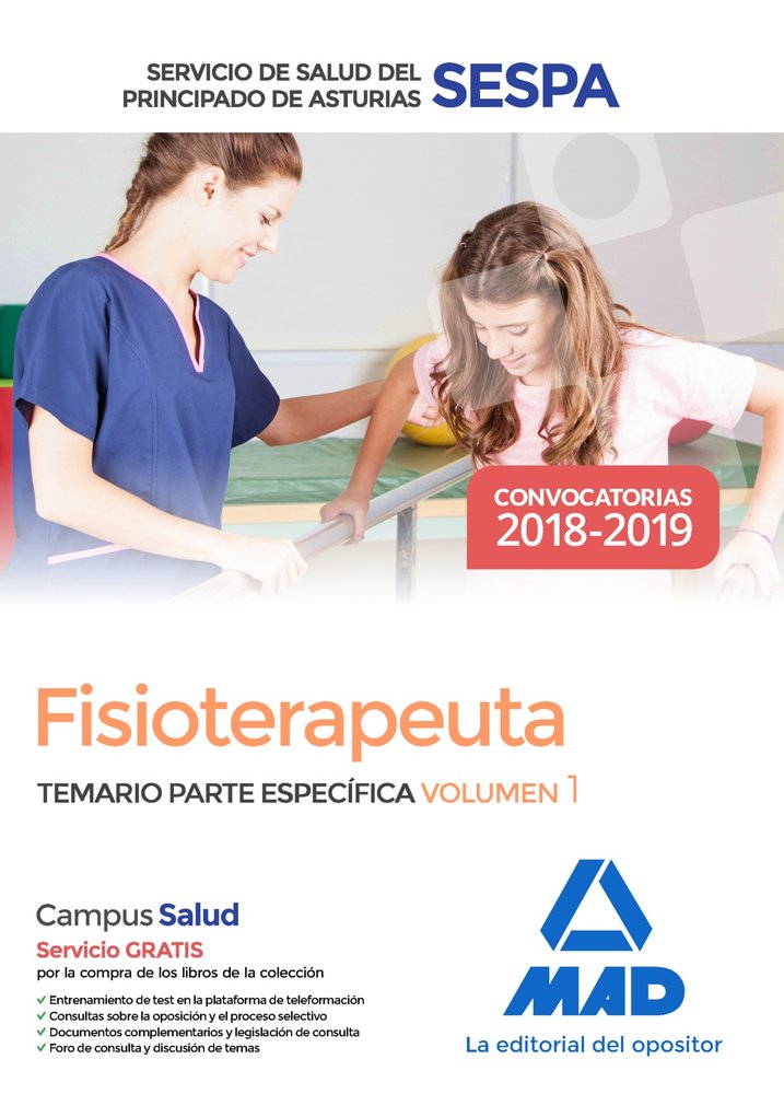 Fisioterapeuta del Servicio de Salud del Principado de Asturias (SESPA). Temario Parte Específica Vo, de 7 | portada del libr