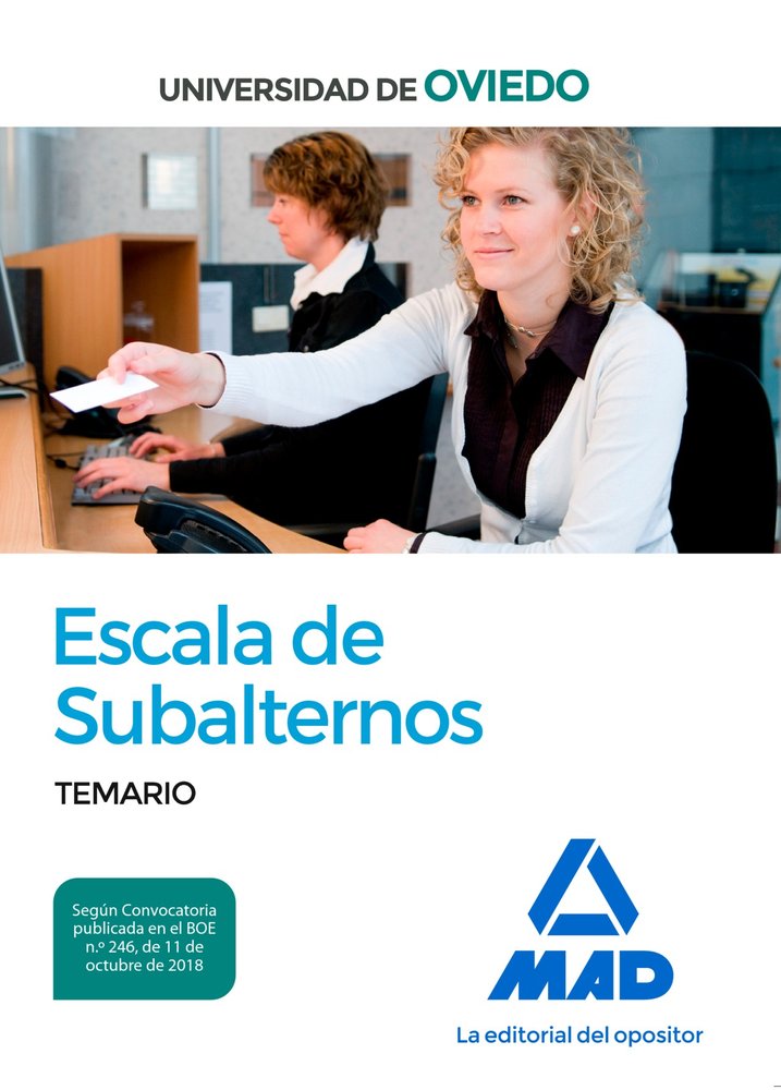 Escala de Subalternos de la Universidad de Oviedo. Temario, de 7 | portada del libro