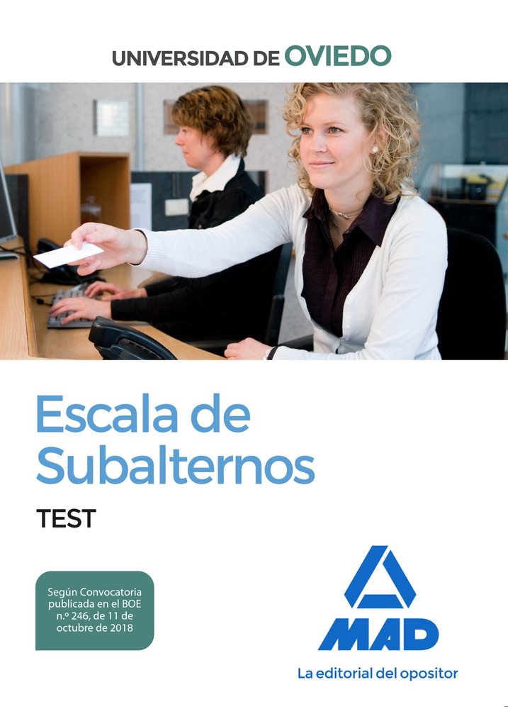 Escala de Subalternos de la Universidad de Oviedo. Test, de 7 | portada del libro
